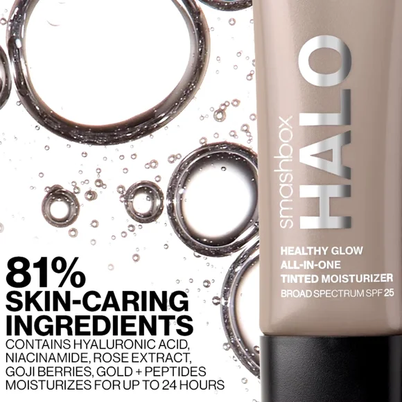 SMASHBOX- Medium Tan -HALO HEALTHY GLOW MOISTURIZER BROAD SPECTRUM SPF 25… - Picture 3 of 5